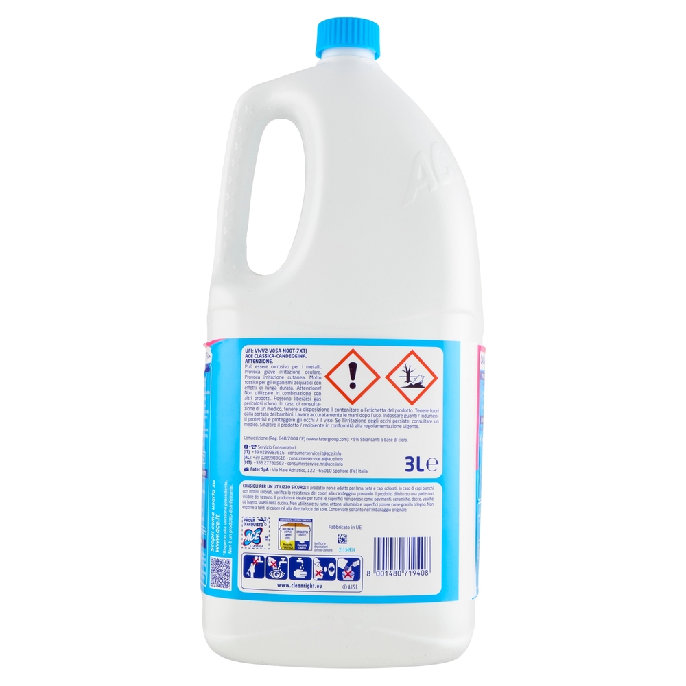 Ace Candeggina Classica Casa & Bucato 3 L